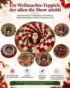 🎄3D-Weihnachtswichtel-Teppich mit optischer Täuschung | Lustige, festliche Must-have-Wohndeko⭐🏠🎁