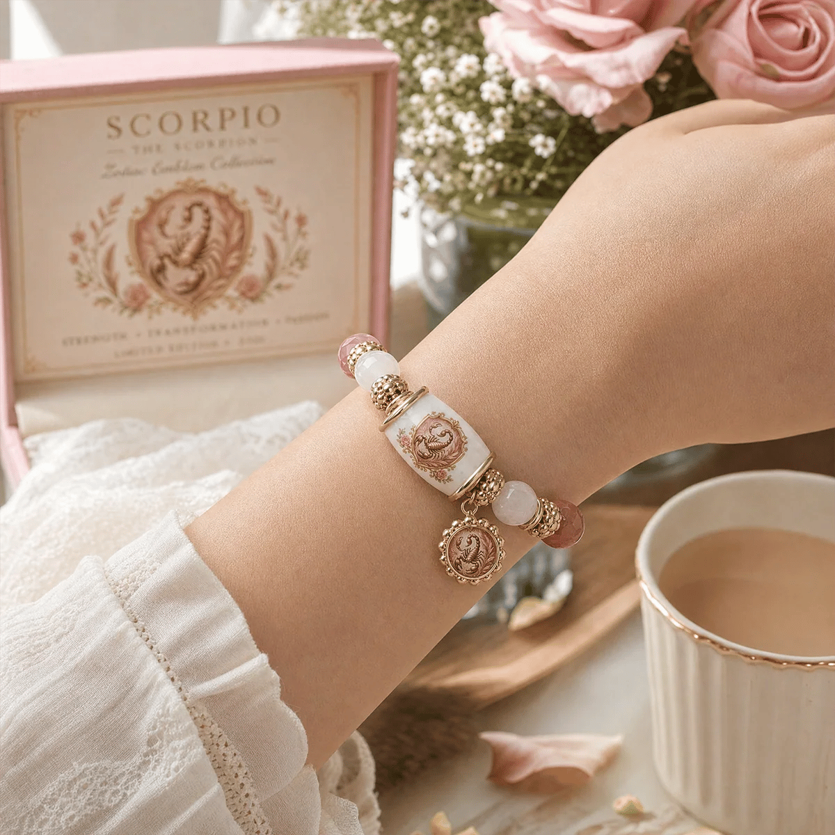 🔥🔥 Limitierte Edition 💫 12-Sternzeichen-Armband – Natur-Chalcedon, Ihr Sternzeichen, Ihre Energie