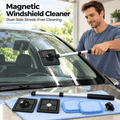 Doppelter magnetischer Scheibenreiniger für das Auto | Streifenfreies Reinigungsset für Autoglas