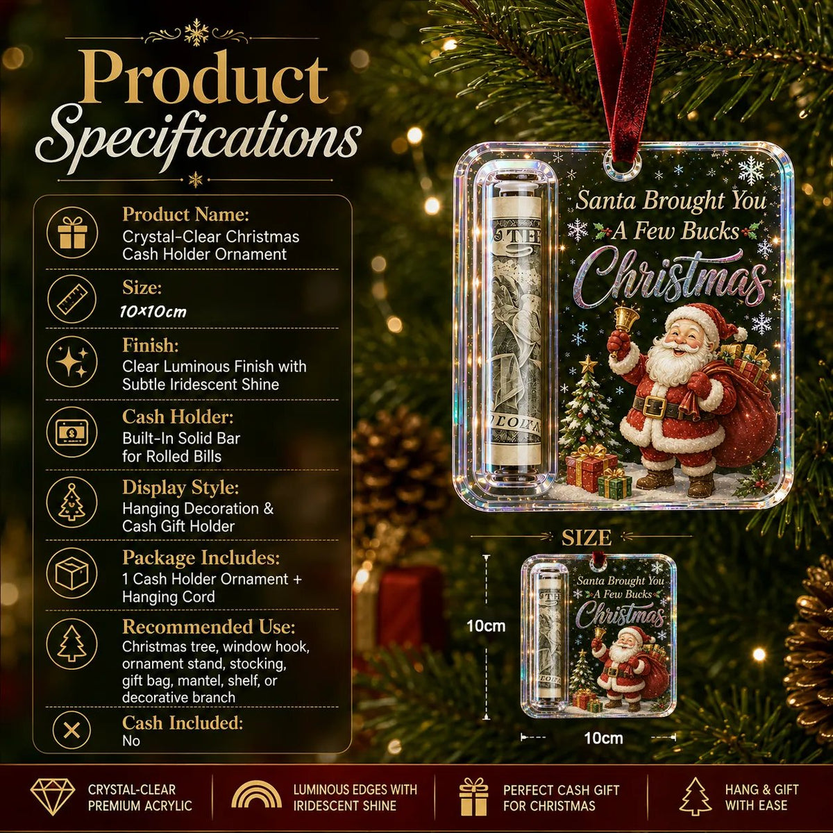 🔥 50 % RABATT – Weihnachts-Geldgeschenk-Anhänger 🎄 | Bargeld festlich verschenken