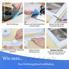 Weißes wasserdichtes, selbstklebendes Dichtband – 3,2 m langlebige Abdichtung für Badezimmer- und Küchenkanten