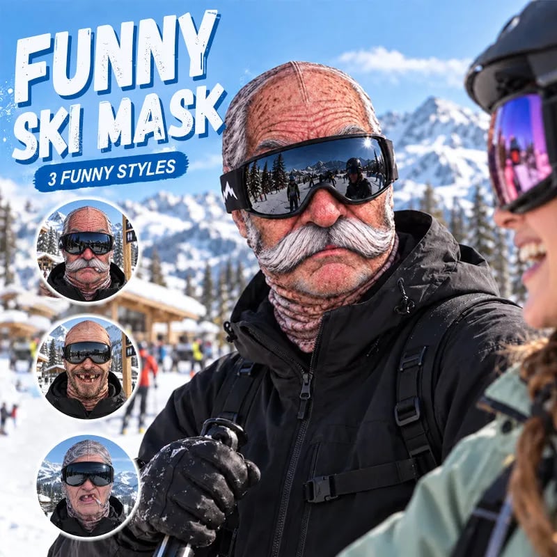 🤣 Lustige, realistische Gesichts-Sturmhaube | Urkomische Party-Maske für Ski- und Snowboard-Resorts, Gruppenausrüstung für die Winterpisten