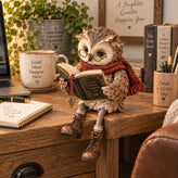 🦉 Niedliche lesende Eulen-Dekoration