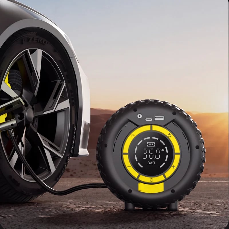 4-in-1 Auto-Notfallhelfer mit Starthilfe & Reifenkompressor