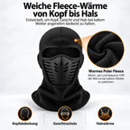 WinterRide 3D-Sturmhaube aus atmungsaktivem Fleece – windabweisende Winter-Gesichtsmaske
