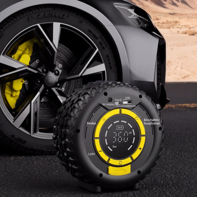 4-in-1 Auto-Notfallhelfer mit Starthilfe & Reifenkompressor