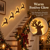 Leuchtende Weihnachts-Wanddekoration – Rentier & Weihnachtsmotive, 7-teiliges Deko-Set, 6 Varianten zur Auswahl🎄