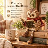 🦉 Niedliche lesende Eulen-Dekoration