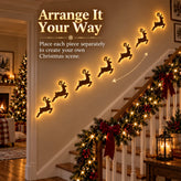 Leuchtende Weihnachts-Wanddekoration – Rentier & Weihnachtsmotive, 7-teiliges Deko-Set, 6 Varianten zur Auswahl🎄