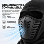 WinterRide 3D-Sturmhaube aus atmungsaktivem Fleece – windabweisende Winter-Gesichtsmaske