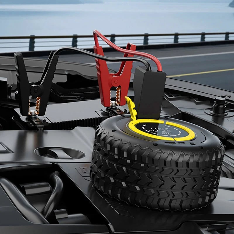 4-in-1 Auto-Notfallhelfer mit Starthilfe & Reifenkompressor