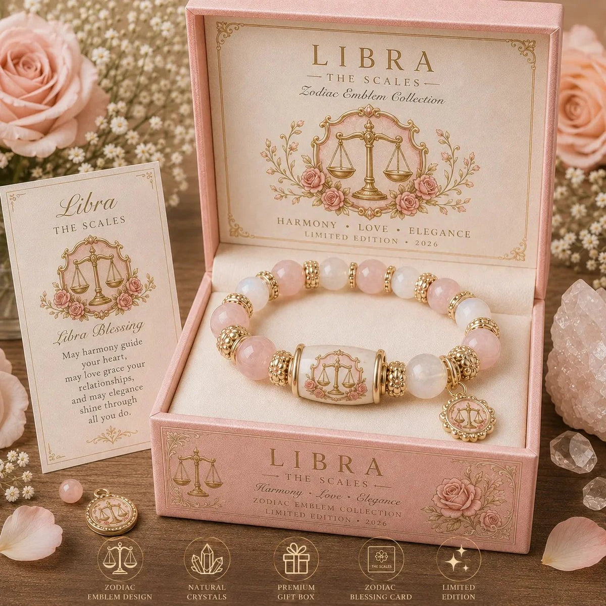 🔥🔥 Limitierte Edition 💫 12-Sternzeichen-Armband – Natur-Chalcedon, Ihr Sternzeichen, Ihre Energie
