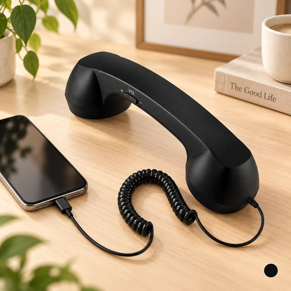☎️✨ Retro-Telefonhörer mit USB-C – Klassischer Look, moderner Komfort für Smartphone & Tablet 📱