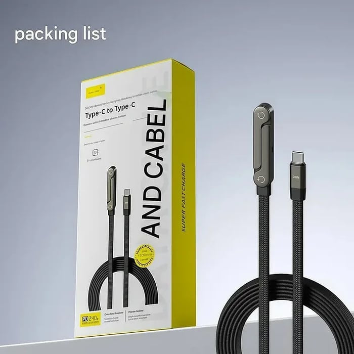MFi-zertifiziertes 240W Schnellladekabel mit Handy-Ständer – 2-in-1 USB-C Ladekabel für iPhone & Samsung
