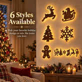 Leuchtende Weihnachts-Wanddekoration – Rentier & Weihnachtsmotive, 7-teiliges Deko-Set, 6 Varianten zur Auswahl🎄