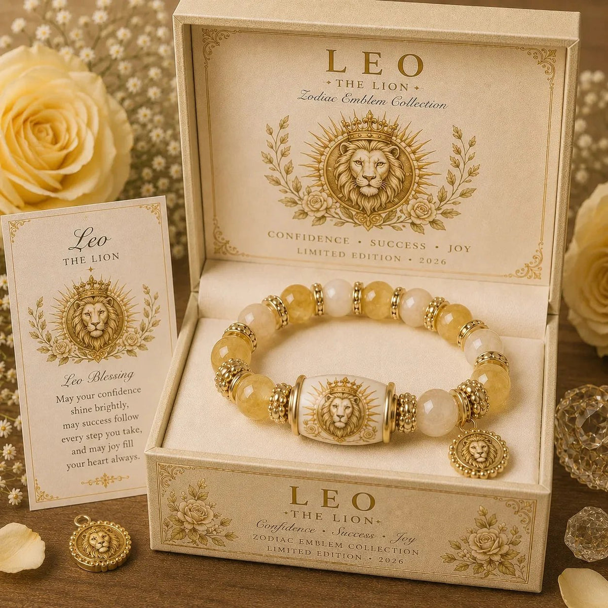 🔥🔥 Limitierte Edition 💫 12-Sternzeichen-Armband – Natur-Chalcedon, Ihr Sternzeichen, Ihre Energie