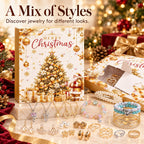 Schmuck Adventskalender mit 24 Türchen | Überraschungen mit Ohrringen, Halsketten & Armbändern