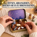 ✨ Tragbare Mini-Krippe in Aufbewahrungsdose – Weihnachtskrippen-Set im Taschenformat