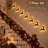 Leuchtende Weihnachts-Wanddekoration – Rentier & Weihnachtsmotive, 7-teiliges Deko-Set, 6 Varianten zur Auswahl🎄