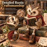 🦉 Niedliche lesende Eulen-Dekoration
