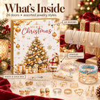 Schmuck Adventskalender mit 24 Türchen | Überraschungen mit Ohrringen, Halsketten & Armbändern