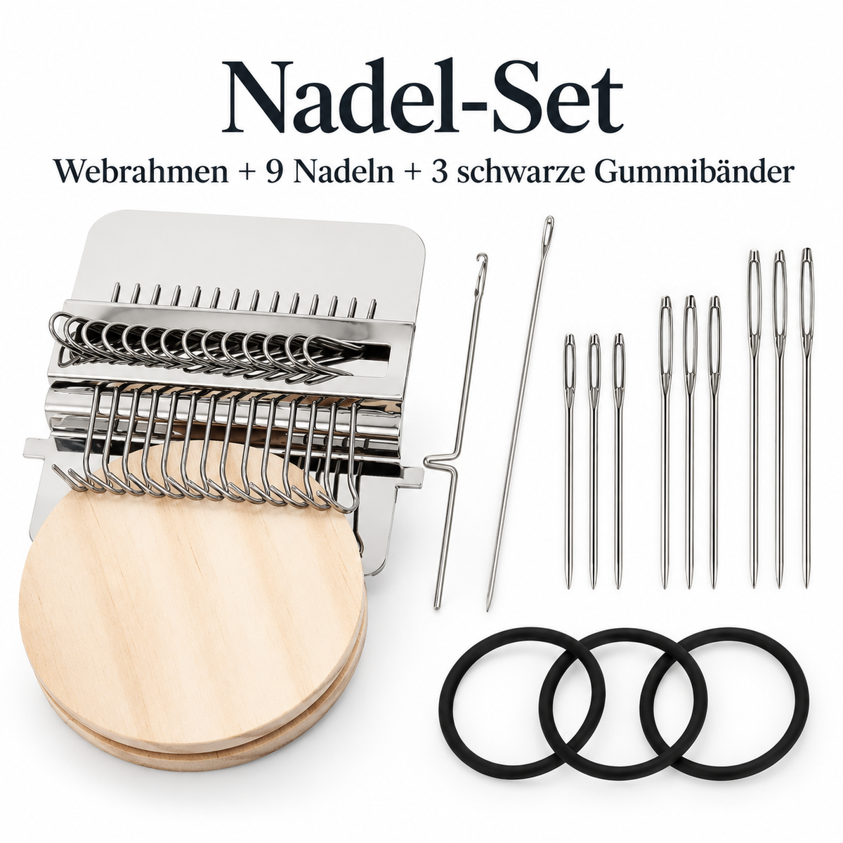 🧵 14-Haken Mini-Stopfwebrahmen | Kleidung reparieren & kreativ gestalten