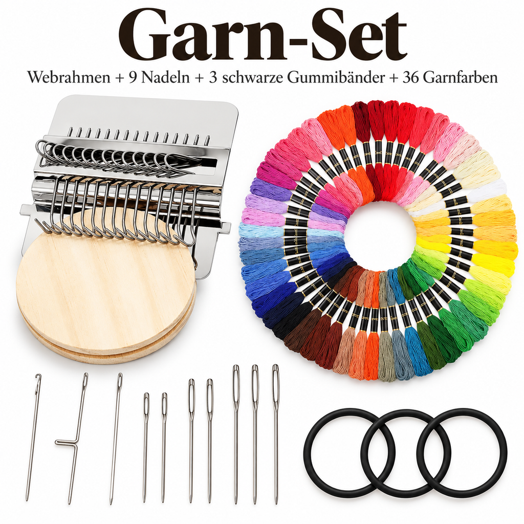 🧵 14-Haken Mini-Stopfwebrahmen | Kleidung reparieren & kreativ gestalten