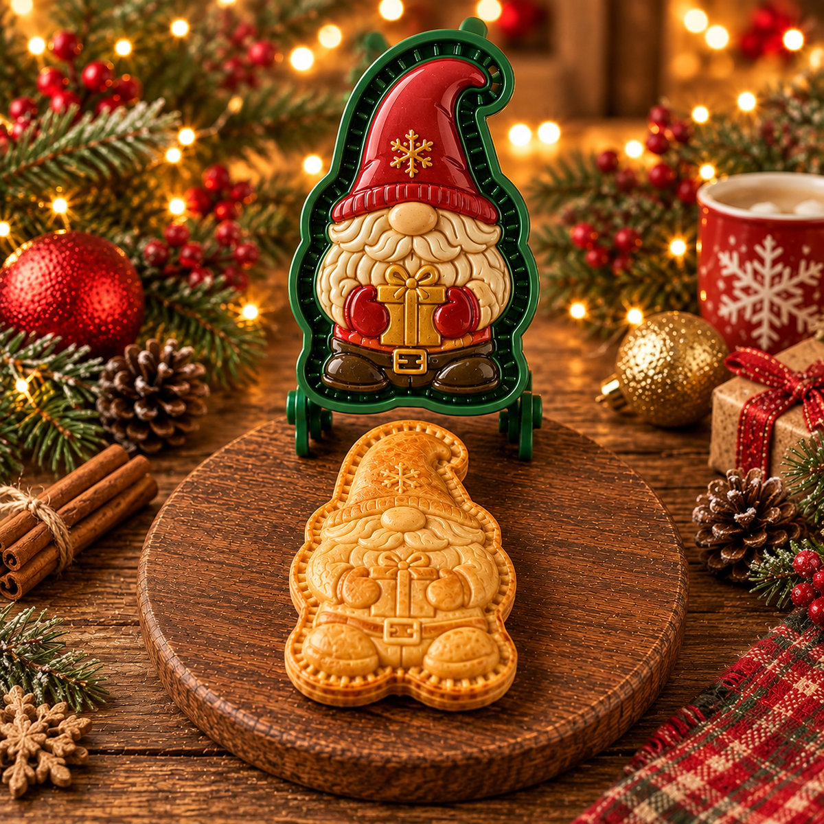 Weihnachtswichtel Mini-Kuchenform – Einzelbild