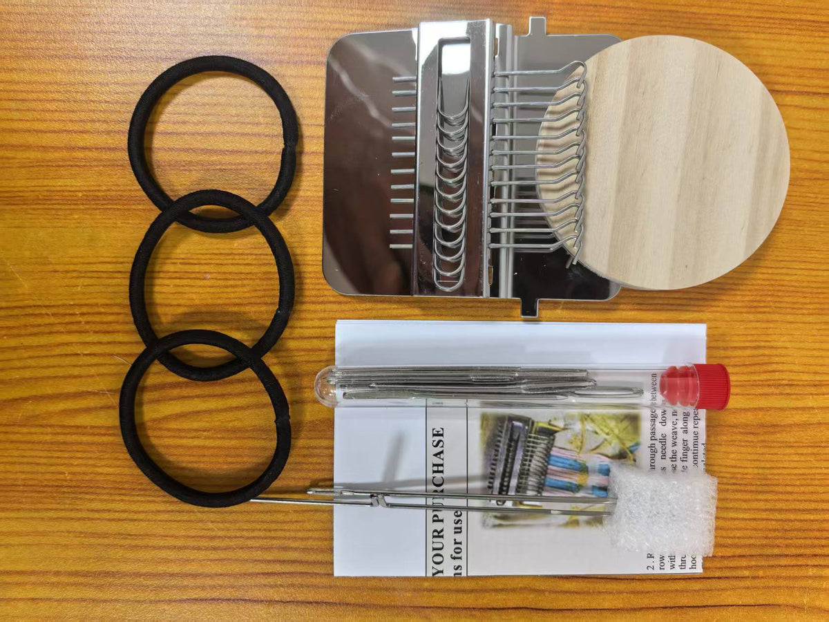🧵 14-Haken Mini-Stopfwebrahmen | Kleidung reparieren & kreativ gestalten
