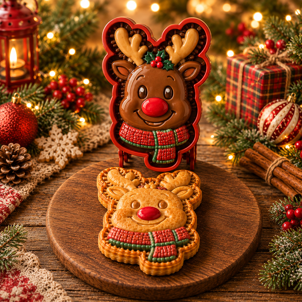 Rentier Mini-Kuchenform – Einzelbild