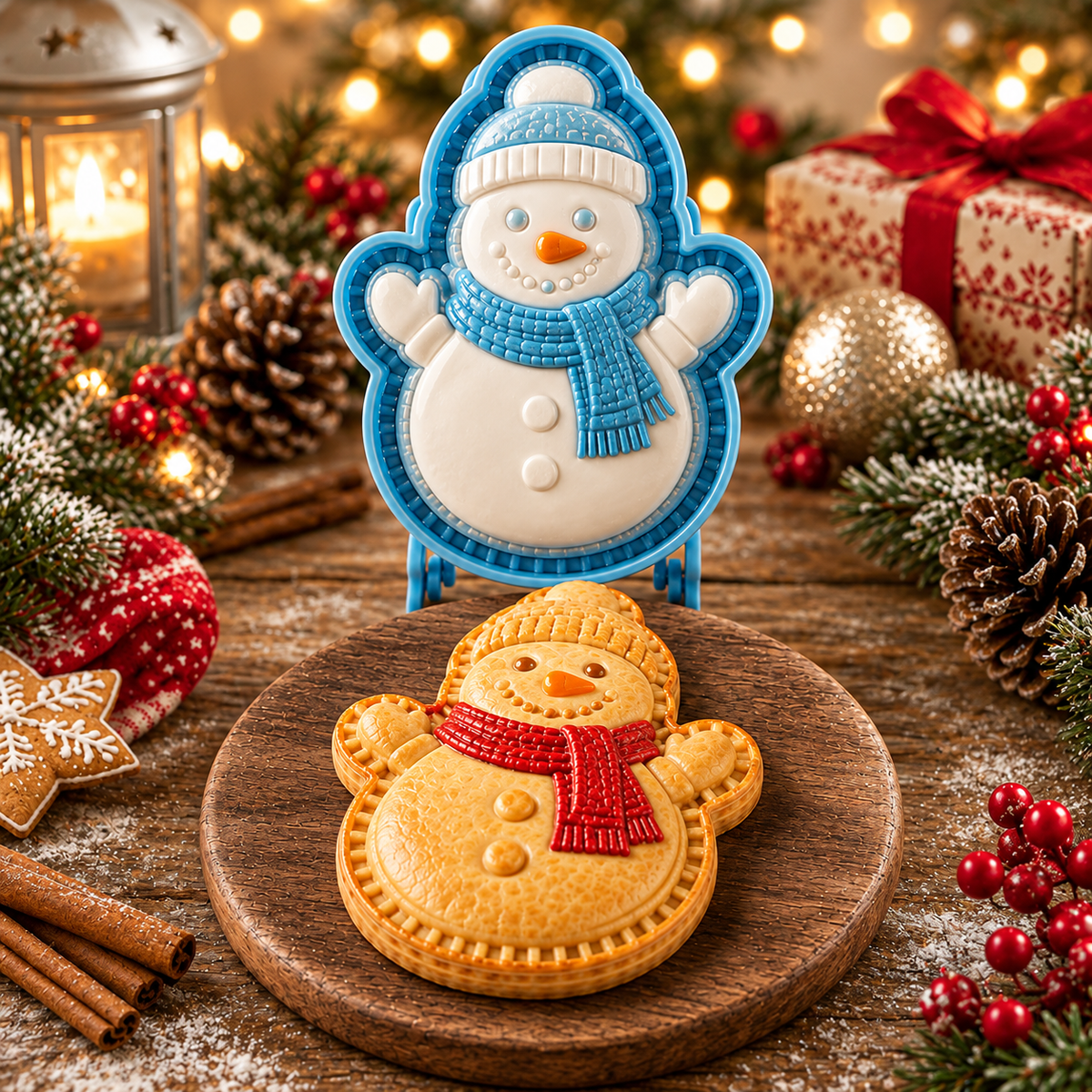 Schneemann Mini-Kuchenform – Einzelbild