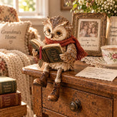 🦉 Niedliche lesende Eulen-Dekoration