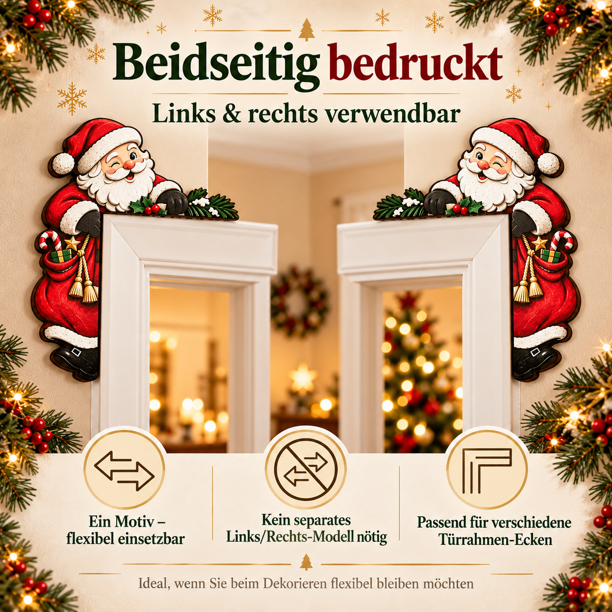Beidseitig bedruckte Weihnachts-Türrahmen-Eckdeko