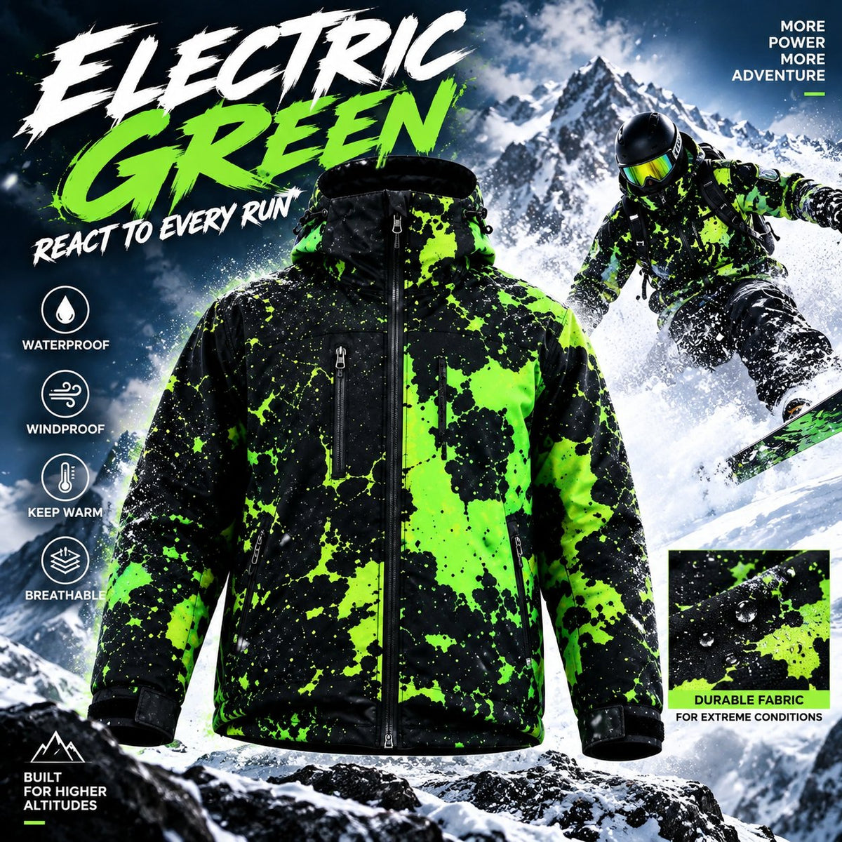 ❄️ Snow-Shift Reaktive Winterjacke – Farbe, die mit dem Wetter wechselt