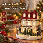 🎄 Weihnachts-Haus Aroma Diffusor – warmes Licht und sanfter Nebel, Festtagsdekoration
