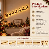Leuchtende Weihnachts-Wanddekoration – Rentier & Weihnachtsmotive, 7-teiliges Deko-Set, 6 Varianten zur Auswahl🎄