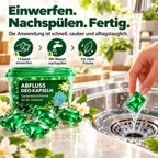 Einwerfen. Mit Wasser nachspülen. Fertig.