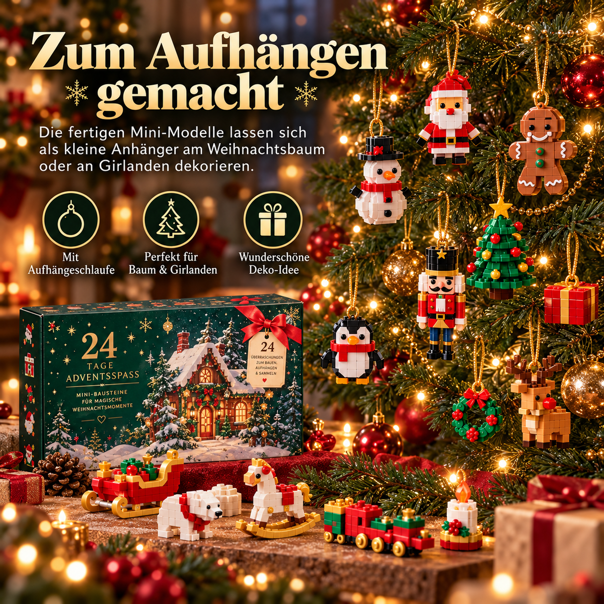 Mini-Weihnachtsmodelle zum Aufhängen