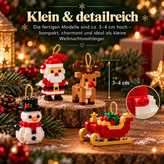 Kleine Weihnachtsmodelle, etwa 3 bis 4 cm hoch
