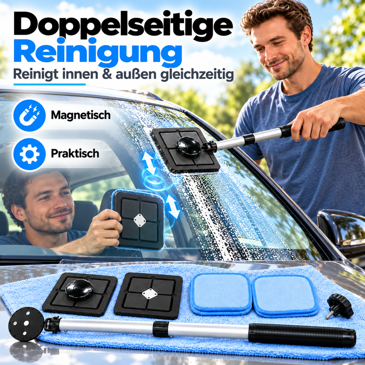 Doppelseitige magnetische Scheibenreinigung