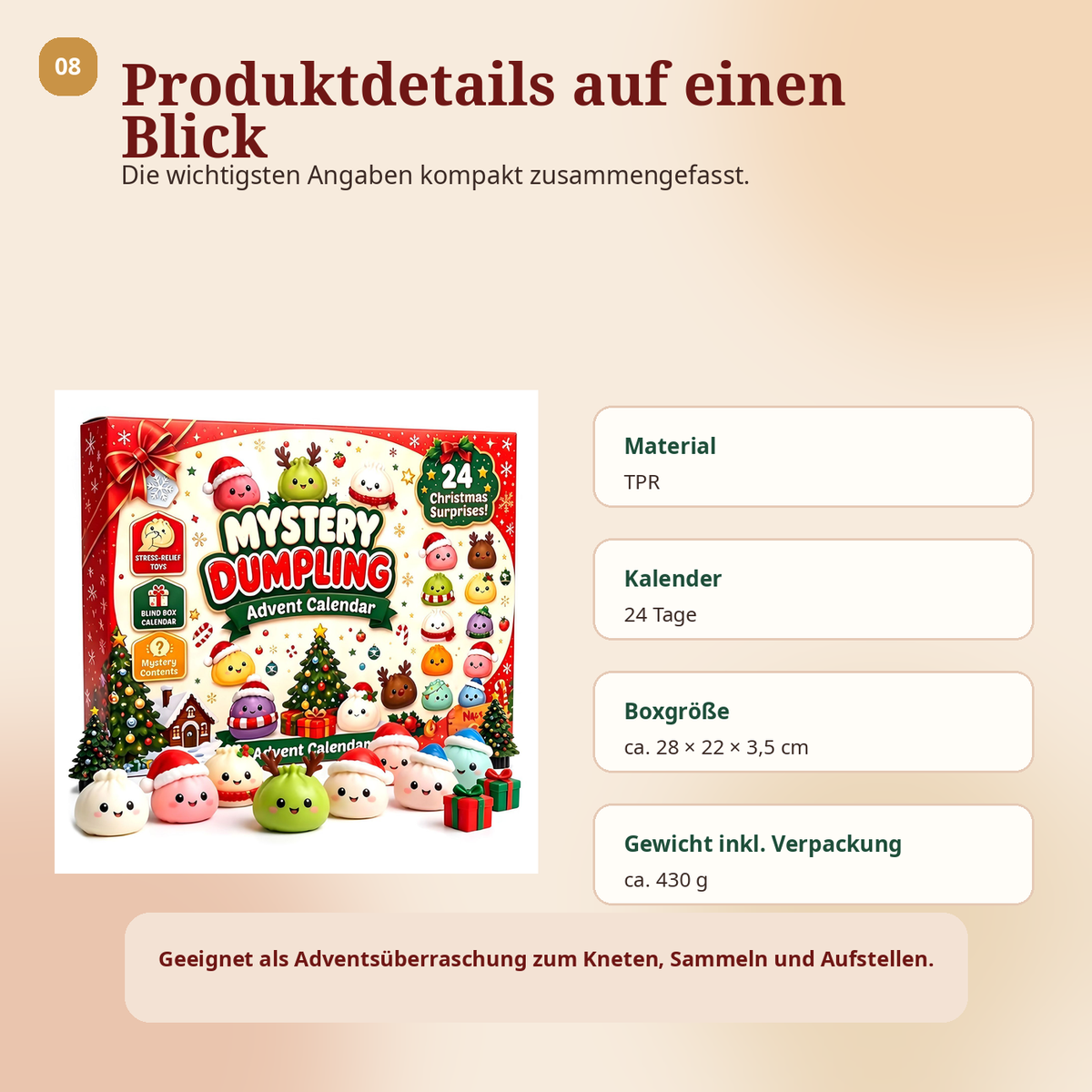 Produktdetails auf einen Blick