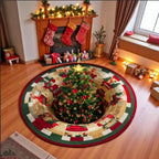 🎄3D-Weihnachtswichtel-Teppich mit optischer Täuschung | Lustige, festliche Must-have-Wohndeko⭐🏠🎁
