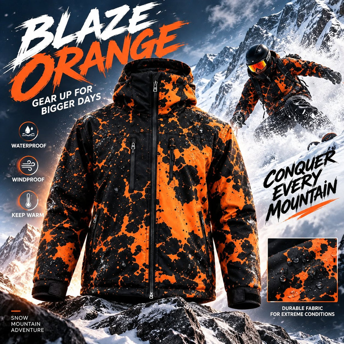 ❄️ Snow-Shift Reaktive Winterjacke – Farbe, die mit dem Wetter wechselt