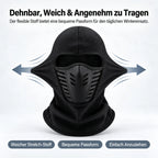 WinterRide 3D-Sturmhaube aus atmungsaktivem Fleece – windabweisende Winter-Gesichtsmaske