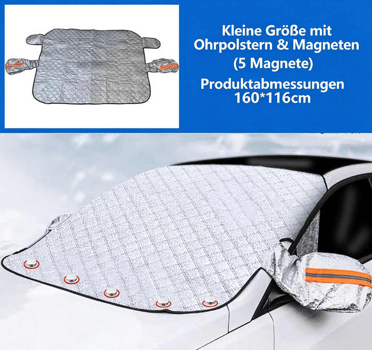 🔥Nur für kurze Zeit: 49 % Rabatt!🛡️ 2027 Verbesserte magnetische Schneedecke für die Auto-Windschutzscheibe