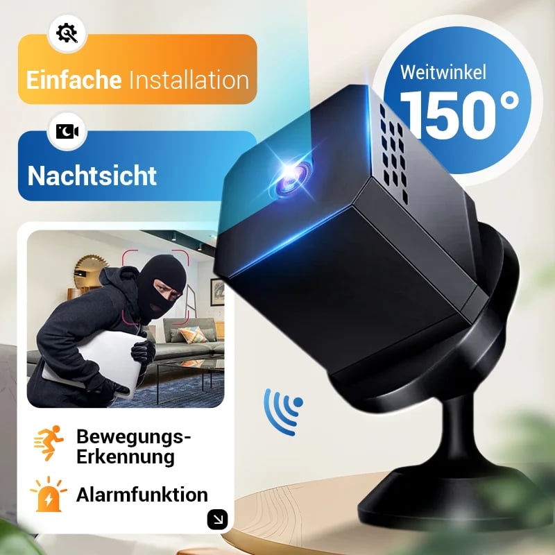 📹 50 % RABATT 🌙 Drahtlose Mini-Kamera, Nachtsichtfunktion für die Sicherheitsüberwachung 🔒