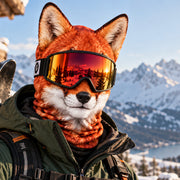 Animal Face Ski Mask beim Winterurlaub im Skigebiet
