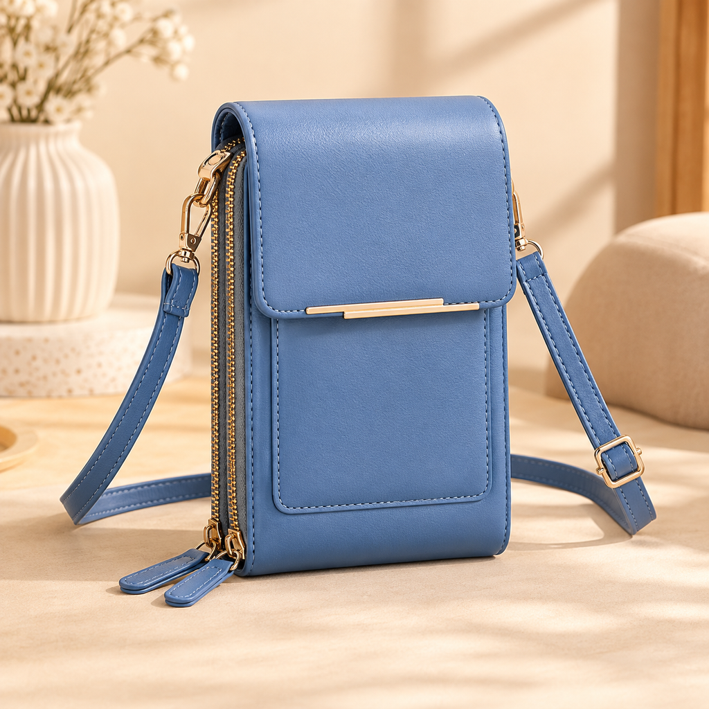 Touchscreen-Handytasche Blau