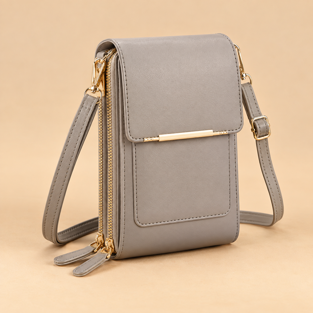 Touchscreen-Handytasche Grau