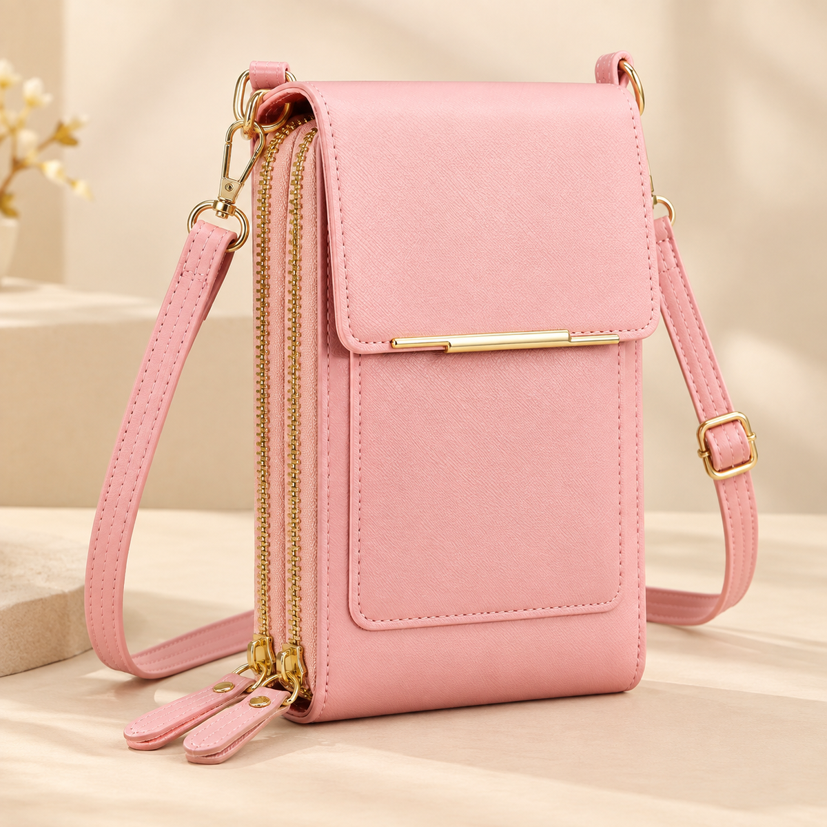 Touchscreen-Handytasche Rosa